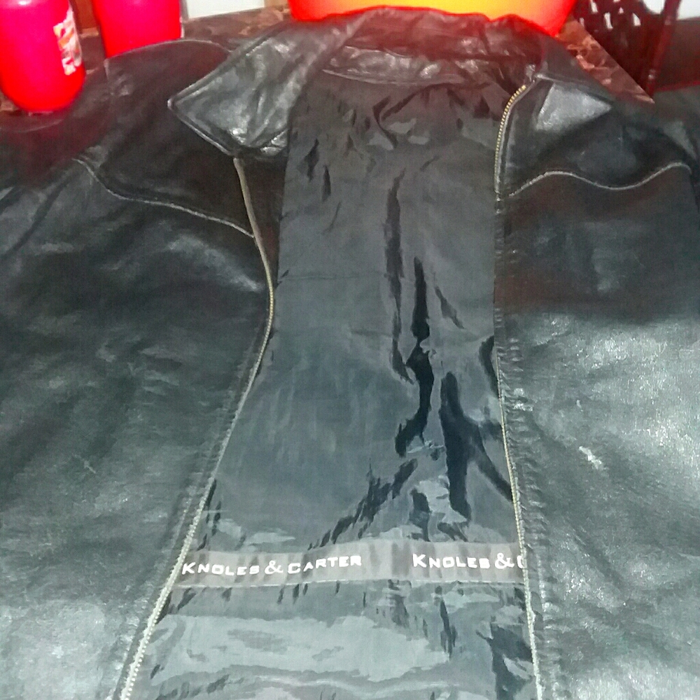 Leather coat